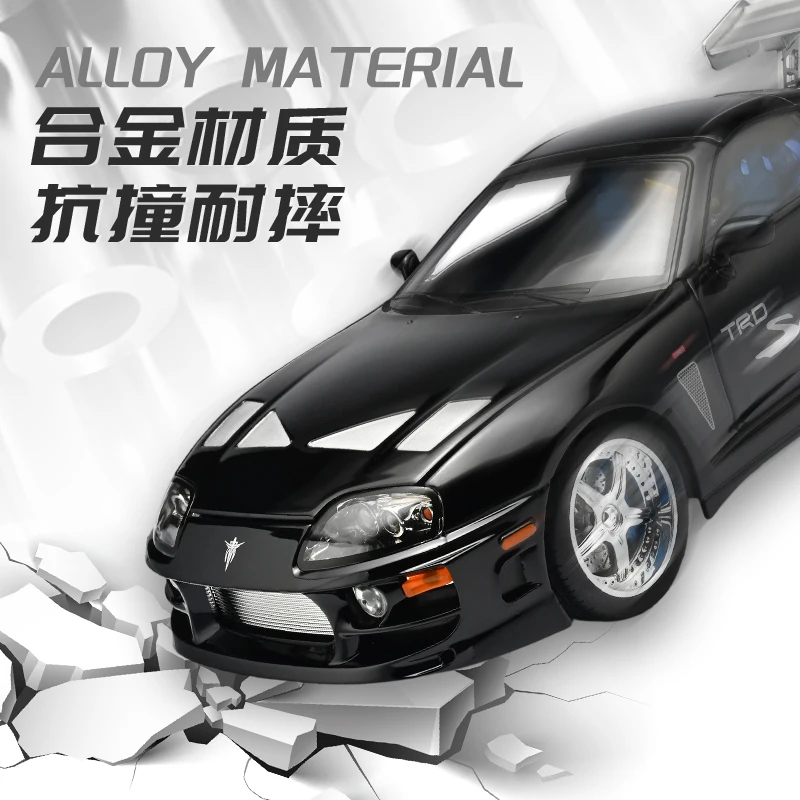 Premium Diecast Alloy Car with Openable Doors, Sound & Light Features - Collectible Ornament Gift