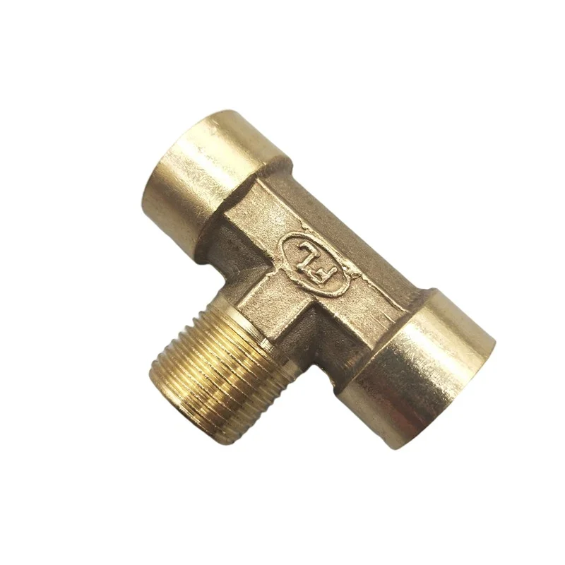 Pneumatic Plumbing Brass Pipe Fitting Male/Female Thread 1/8" 1/4" 3/8" 1/2" BSP Tee Type Copper Fittings Water Oil Gas Adapter For Hose Pipe Fitting,Pipe Fitting,Tee Adapter,Water Pipe Fitting