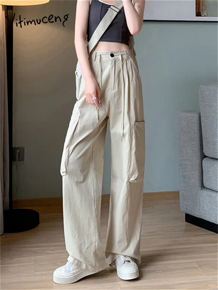 Yitimuceng Cargo Pants Women 2023 Summer New Fashion Thin Loose