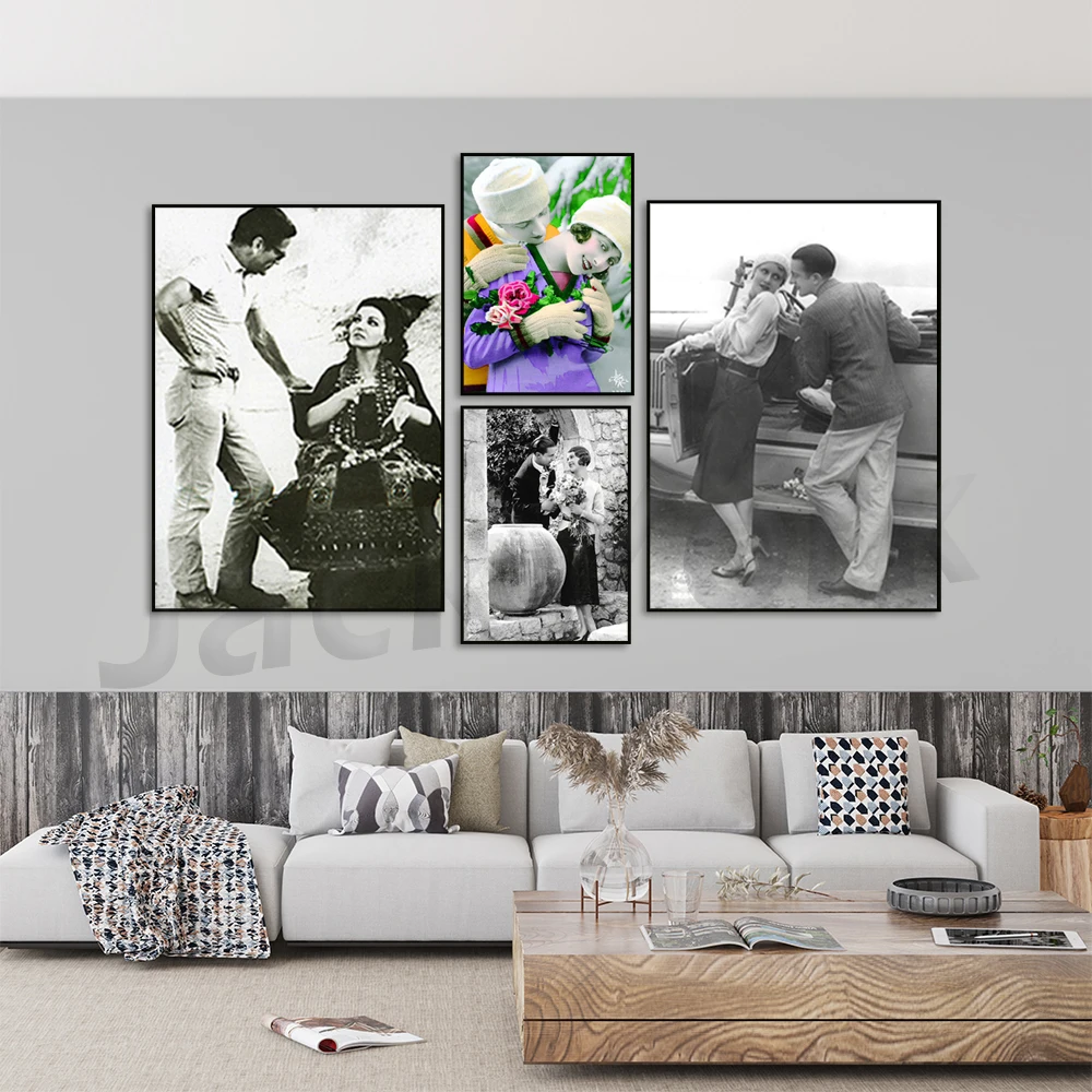 Poster Lovers Love Lovers In Love Vintage Boyfriends Inizio 1900S Inizio Secolo Fidanzamento Seduzione Eros Giovane Coppia