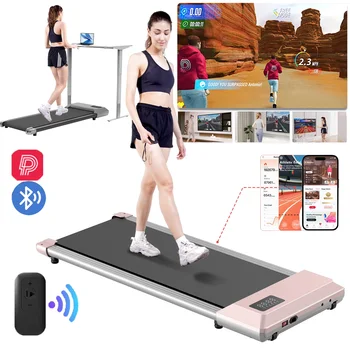 39.37inch Under Desk Treadmill 350lbs Portable Treadmills for Home/Office Walkingpad App/Remote Control LCD Screen Data Tracking 1