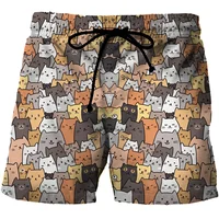 3D Cats Print Shorts Men Women Kid Fashion Y2k Leisure Oversize Short Pants Summer Cool Mens Swim Short Sport Beach Shorts 1