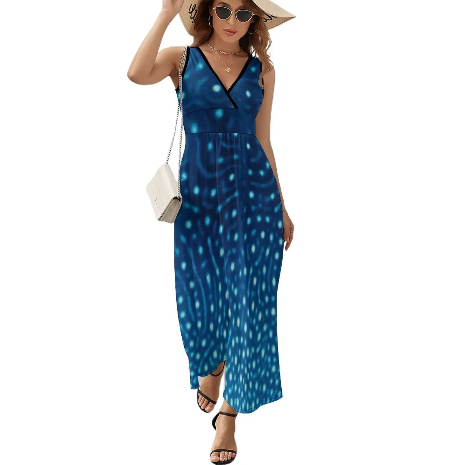 

Whale Shark Pattern Sleeveless Dress dresses for womens 2024 birthday dress for women