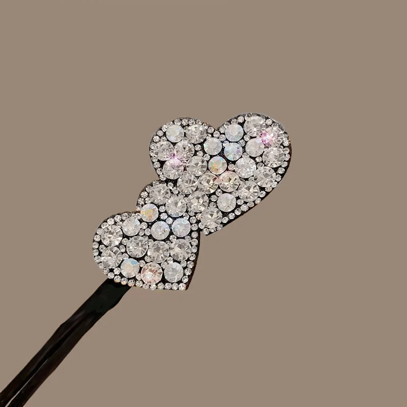 Rhinestone Star Hair Pin Flower Bud Head Bun Maker Bow Pearl Bun Maker Lazy Hair Dish Artifact Women Hair Styling Braiders 6