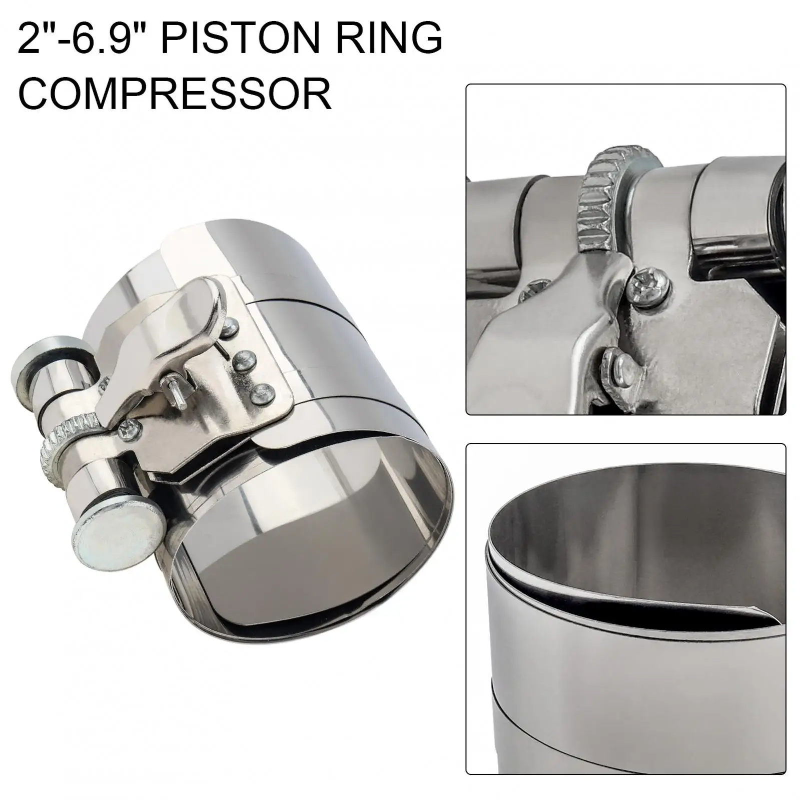 Adjustable Piston Ring Compressor Tool multi functional tool 3 inch 53-175mm Car Engine Vehicle Maintenance Clamp Expander Plier Removal Kit