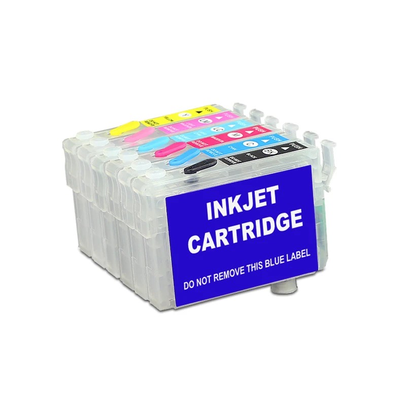 

vilaxh 6 pcs Refillable ink cartridge for Epson R270 R290 R295 R390 RX590 RX610 RX615 T50 T59 TX650/TX700/TX800/TX710W T0821 82N