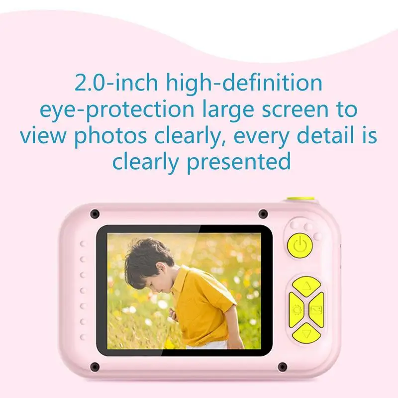 Kids Camera For Toddler 1080p Selfie Digital Video Camera 2.4-inch Children Digital Action Camera Christmas Birthday Gifts For