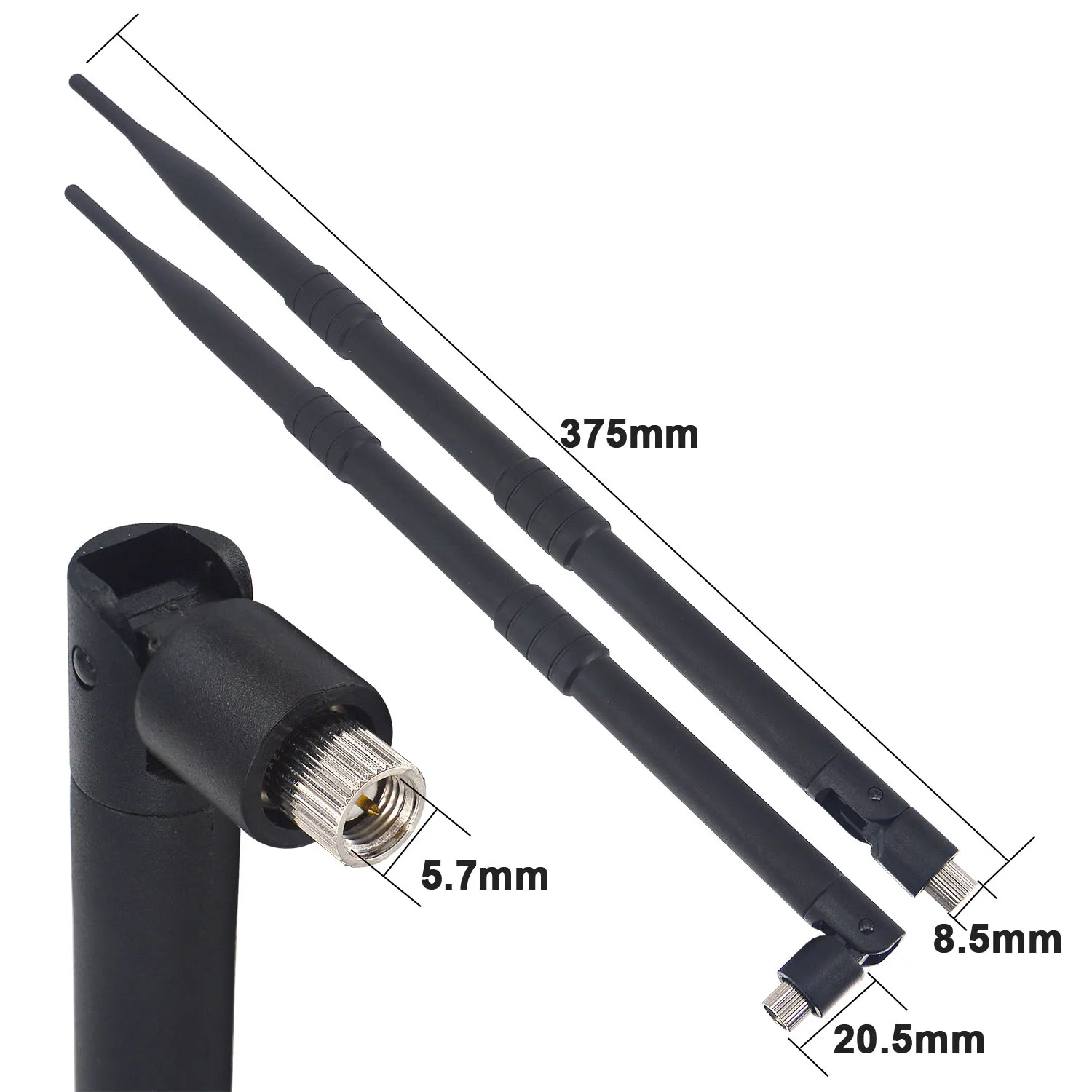 9dBi 4G LTE Antenna SMA Male Nickelplated For 4G LTE Router Gateway Home Telephone Hotspot Modem Router