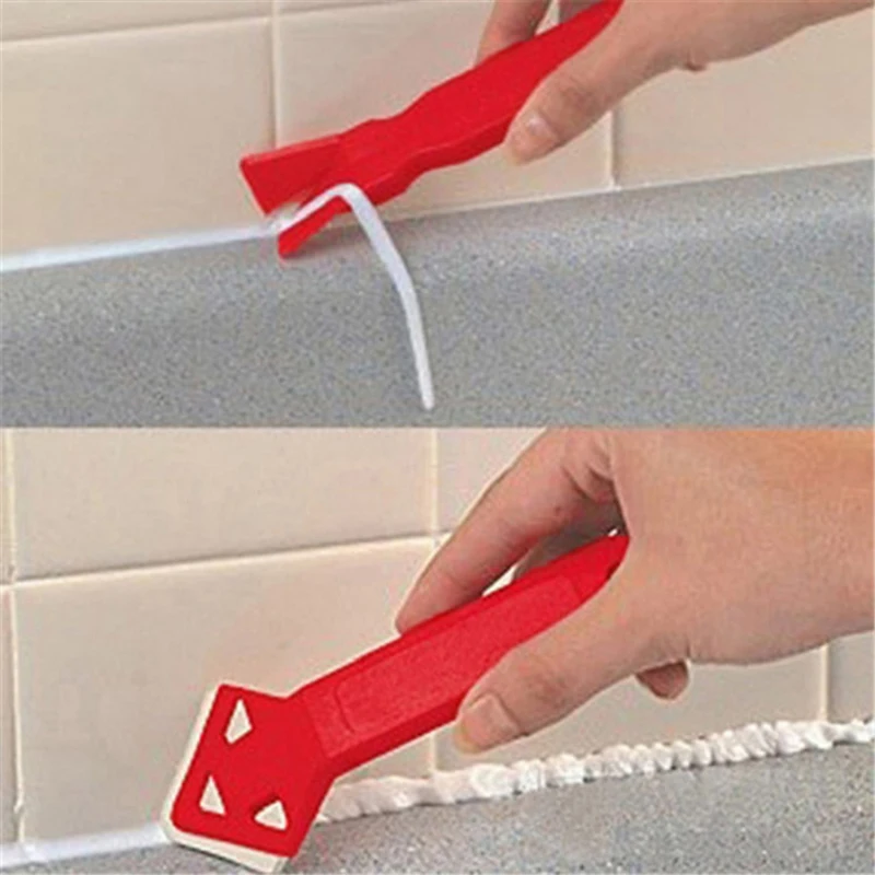 2Pcs/set Silicone Glass Sealant Remover Tool Plastic Shovel Blade Caulking Mold For Home Spatula Glue Removal Shovel Useful Tool caulking finisher tool