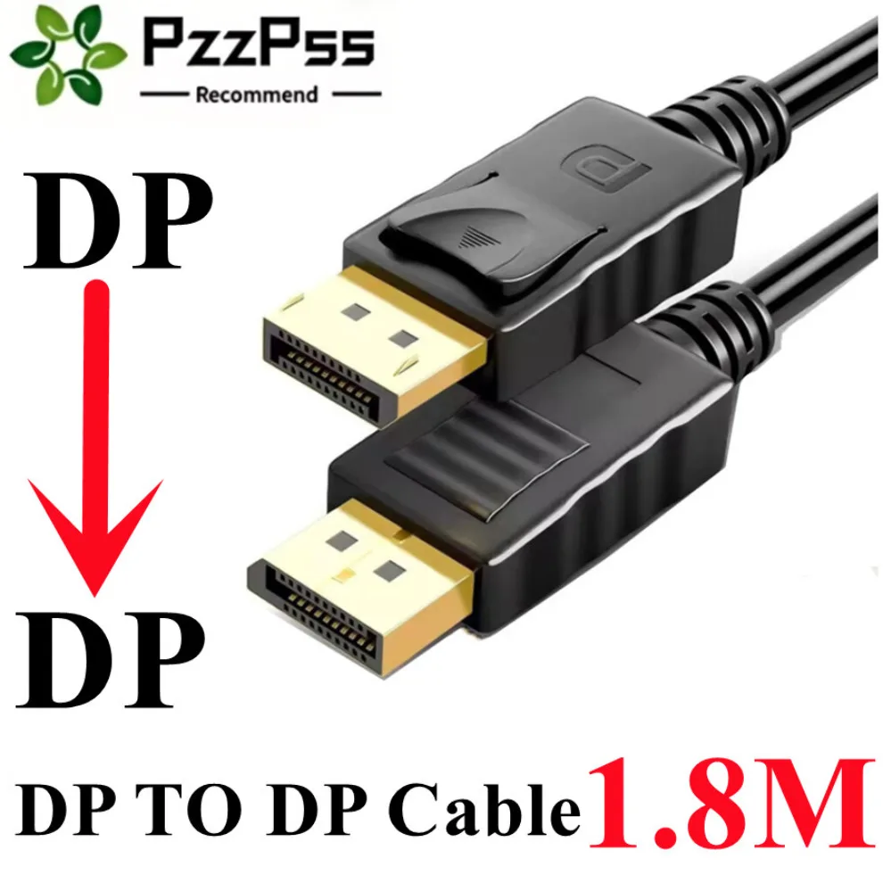 Enhanced DisplayPort to DisplayPort Cable - 1.8M Adapter for High-Quality Video Transmission