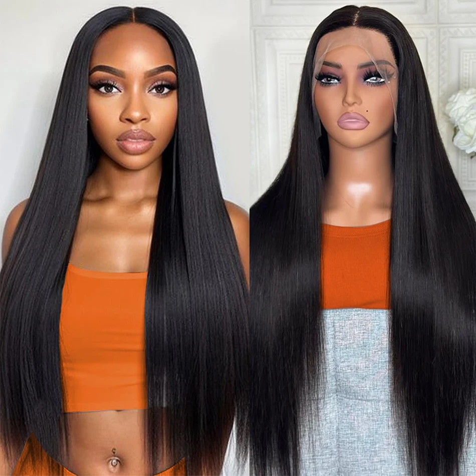 Straight Lace Front Human Hair Wigs Brazilian 13x4 Transparent Lace Frontal Human Hair WIg For Black Women Virgin Wigs