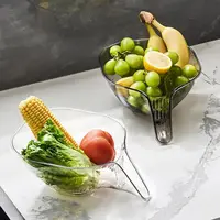 Multifunctional Drain Basket Drain Bowl Household Sink Vegetable Basin Kitchen Washing Fruit Plate Plastic 5