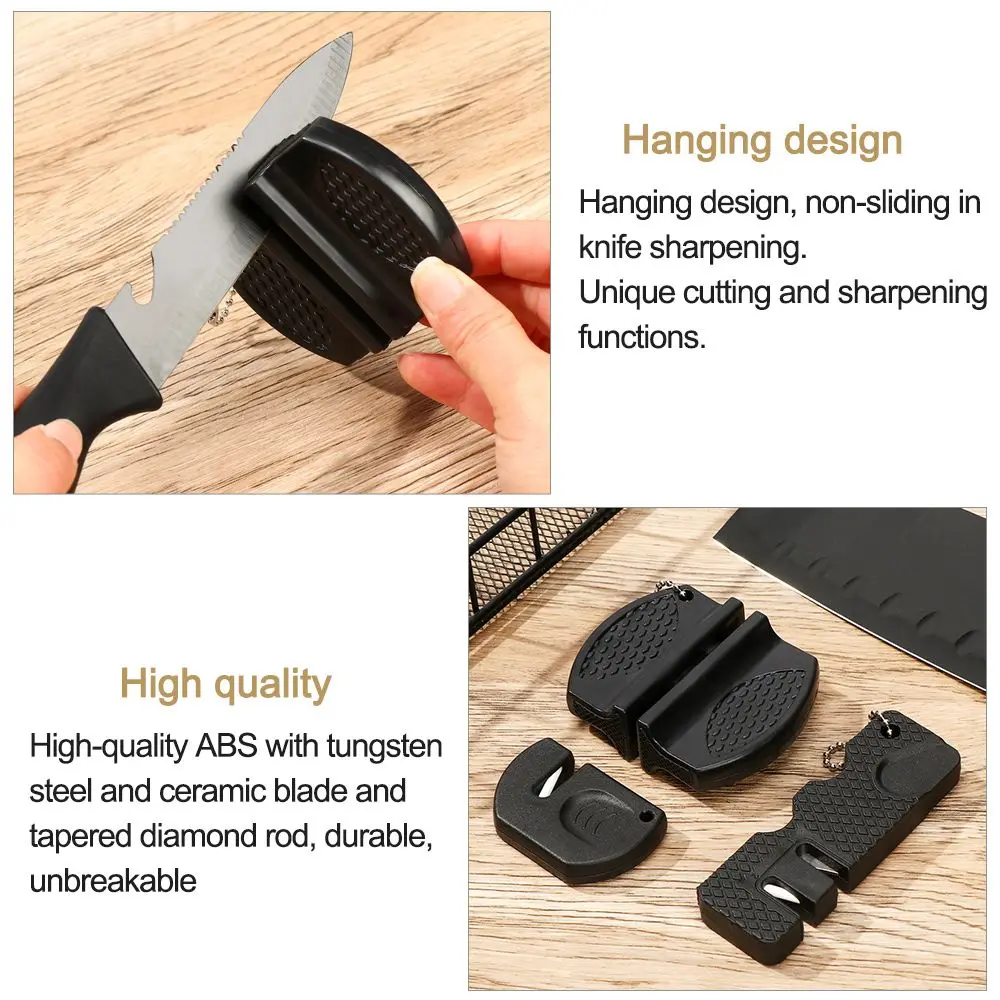 Knife Sharpener Knife Sharpener Pocket Ceramic Sharpen Diamond Tool Scissor Sharpen Gears Fish Hook Carbide Knife Whetstone Outdoor Multi Tools