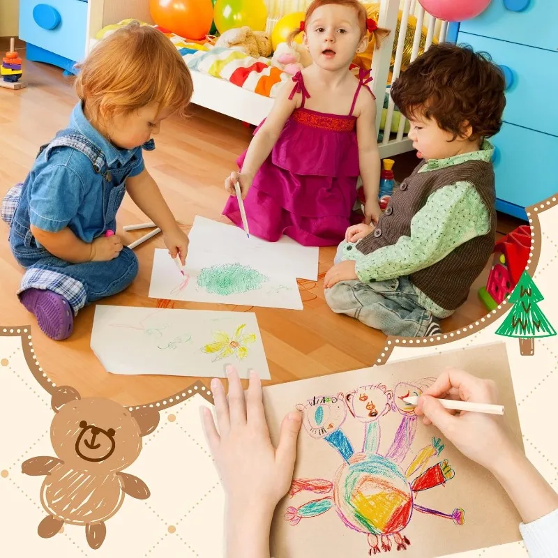 4/8 박스 미니 색연필 대량 나무 색연필 선물용 교실 학교 생일 파티 선물용 6개입 박스