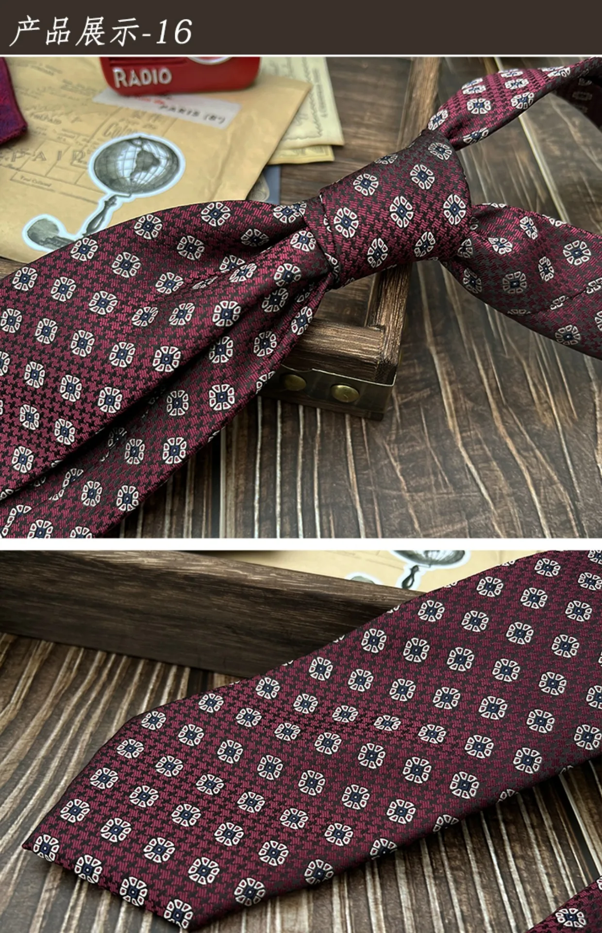 7cm Luxury Red Neckties Formal Paisley Floral Neck Ties For Men Adult Casual Brown Necktie Wedding Groom Accessories Suit Cravat