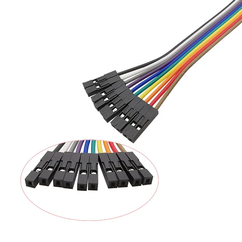 Description Picture 3 of item10Pcs Test Hook Clip Logic Analyzer Cable Jumper Wire Yellow/Red/Black/Green/White/Blue Test Clamp Kit 20/30CM