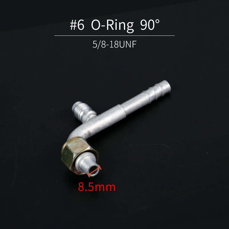 밸브 포함 자동차 에어컨 호스 커넥터, R12 O-링 커넥터, 자동차 A/C 수리 부품, 6 8 10