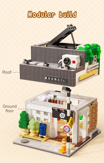 1116Pcs Cada LED City Japanese Style Summer Restaurant Coffee 