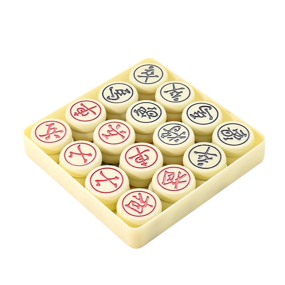 Traditional Chinese Chess Games Board Portable Melamine Xiangqi with Plastic Chessboard Puzzle Educational Strategy Game Gifts strategy