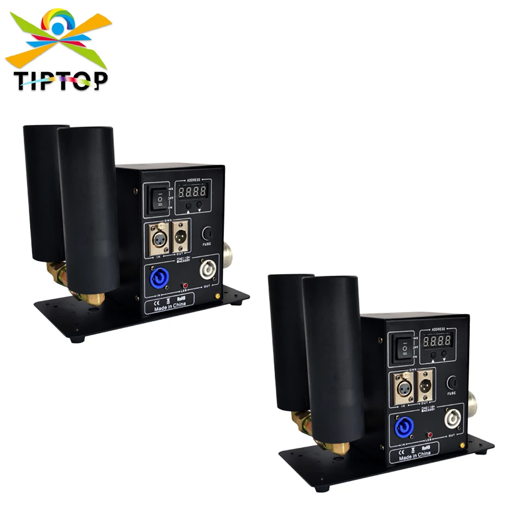 Freeshipping 2Pcs Double Pipe Co2 Jet Blaster Mini Size Montato Seminterrato Display Lcd Power In/Out Connettore Di Alimentazione Con Serratura