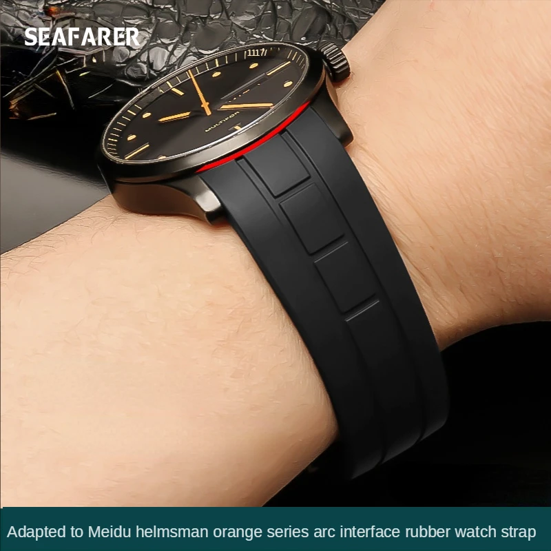 

Ремешок резиновый для наручных часов Mido Helm005430, браслет Citizen Air Eagle, 22 23 мм