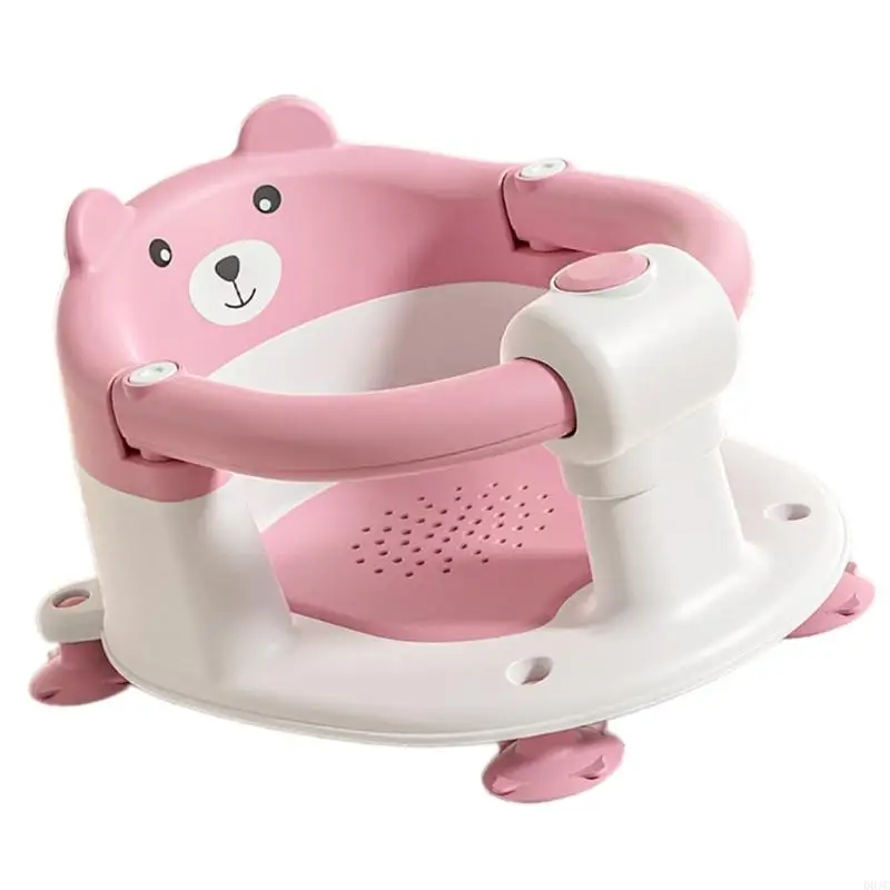 D0JC Nonslip Baby Bath Chair for Toddler Comfortable Infant Tub Shower Chair Stool