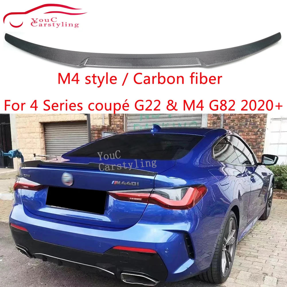Ala Spoiler In Fibra Di Carbonio Stile M4 Per Bmw Serie 4 G22 M4 G82 2020 + Spoiler Ala Tronco Car Styling
