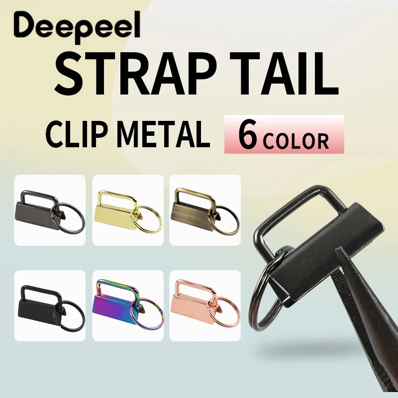 10/20/50개 20/25/32mm 금속 엔드 클립 버클 키체인 가방 스트랩 벨트 테일 클립 링 버클 펜던트 DIY 공예 액세서리