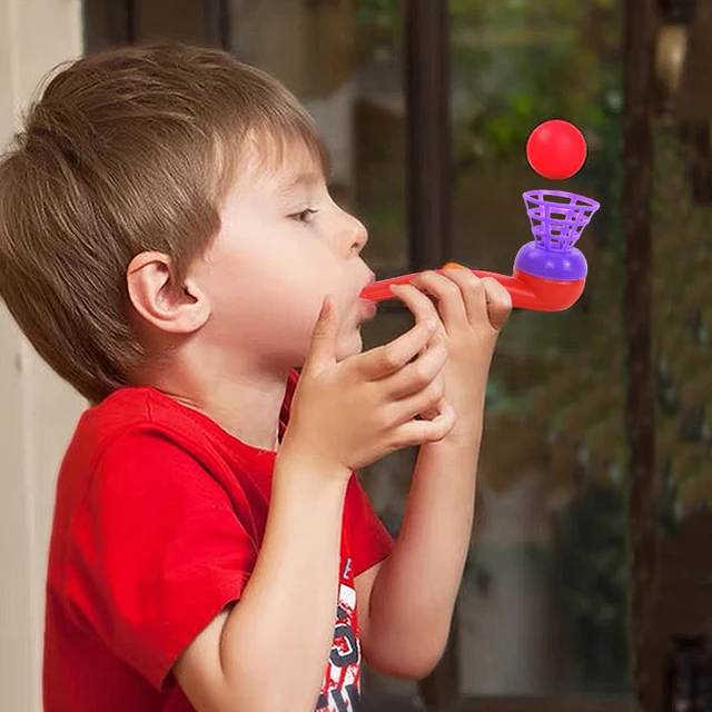 5-30PCS Suspended Blow Pipe Blow Ball Rod Game Children Balance Training Floating Blowing Ball Magic Dangling Family Kids Toy 2