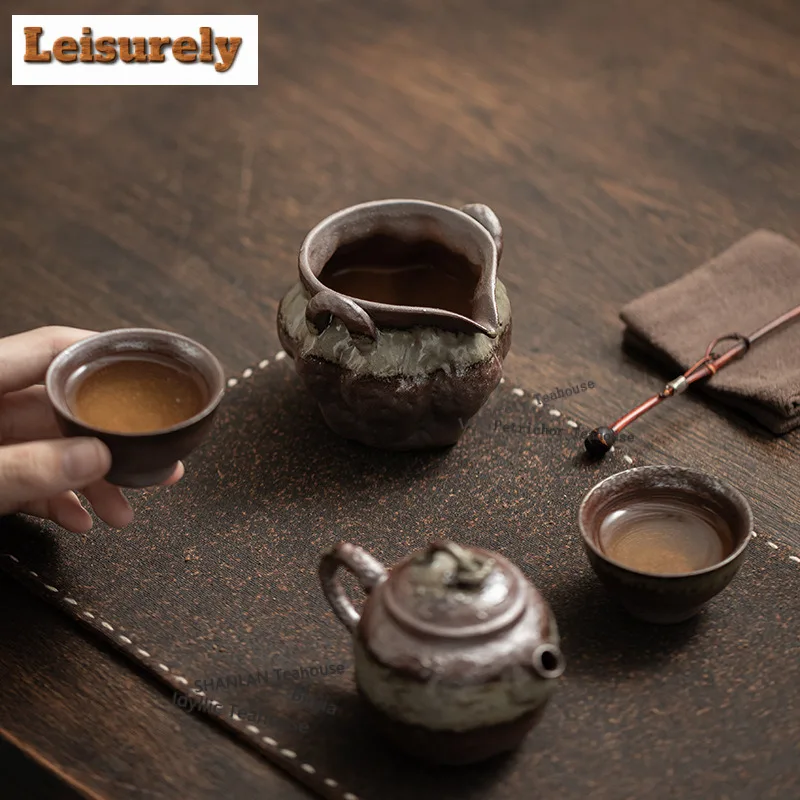Coarse Pottery Clear Water Tea Pitcher Pour Tea Cha Hai Dispenser Justice Cup Green Tea Fair Mug Teaware Collection Accessories
