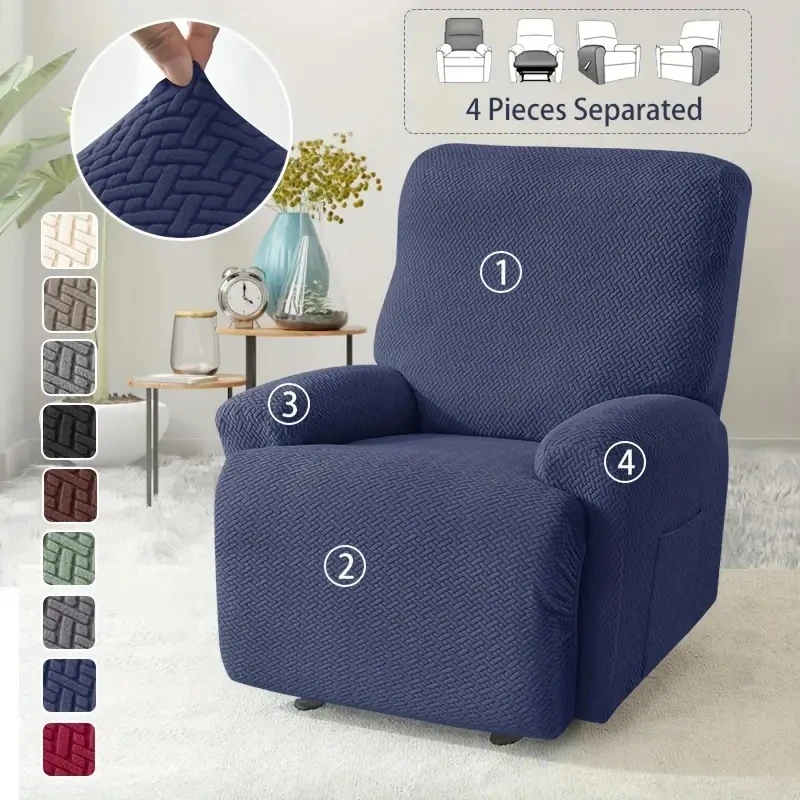 Recliner Chair Cover Washable Rhombic Recliner Sofa Cover For Armchair Slipcover And Lazy Boy Relax Elastic Couche Protect Cover