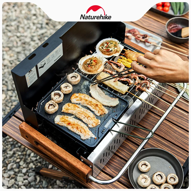 Naturehike New Non Stick Frying Pan Outdoor Camping Barbecue Plate Cassette Oven Barbecue Plate