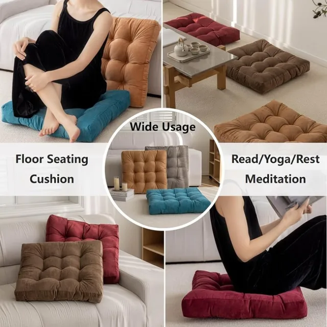 Verpert Cojines Cuadrados Gruesos Para Asiento De Piso