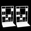 Book Ends Universal Metal Bookends For Shelves Heavy Duty Metal Non-Skid Bookend Supports Book Shelf Holder 2