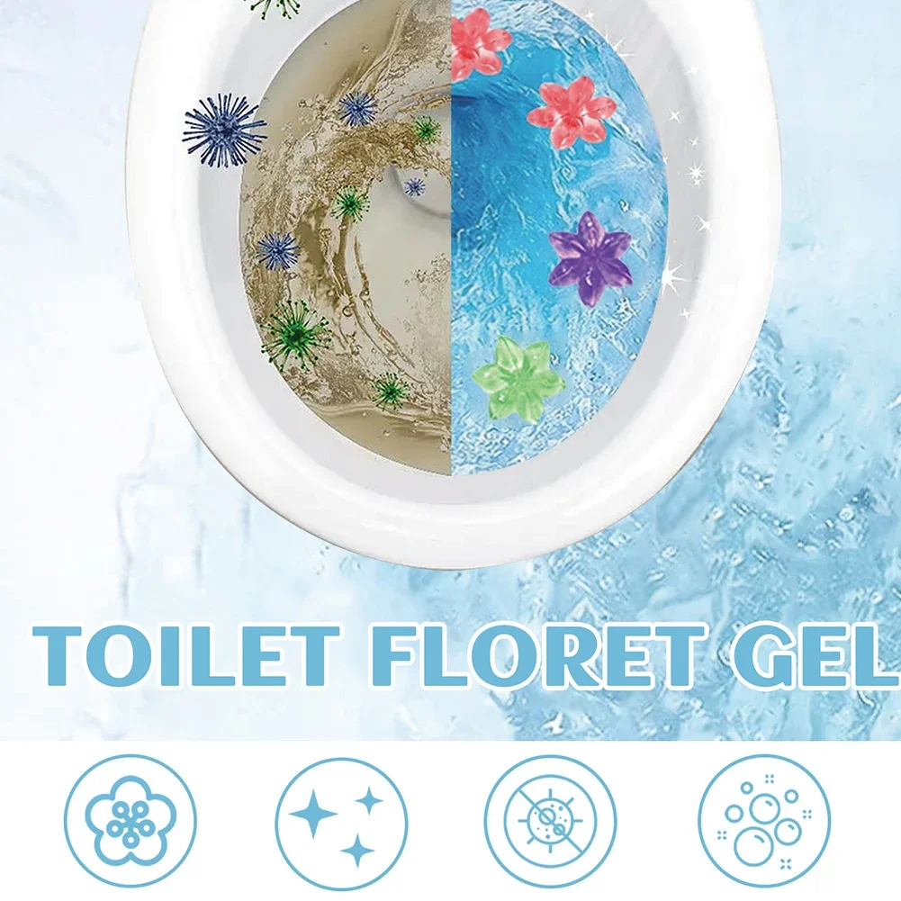 Toilet Cleaner Gel 3/6/9pcs Toilet Flower Aromatic Automatic Cleaning Deodorization Remove Odors