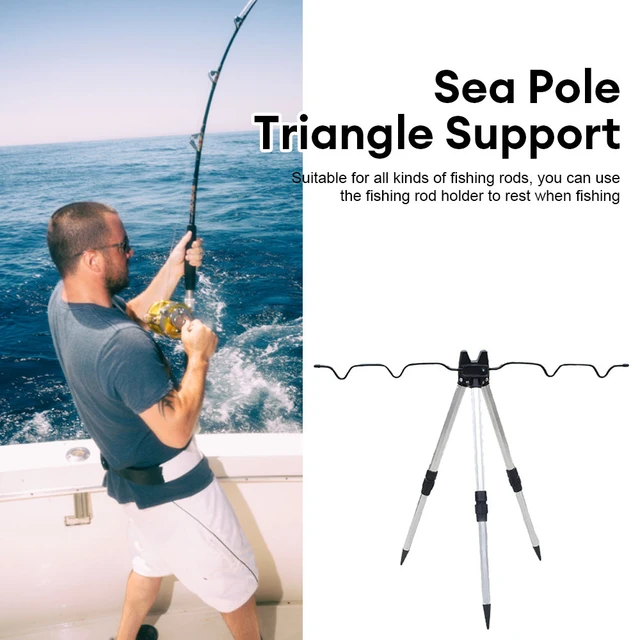 1pcs Fishing Rods Support Frame 3-folded Fishing Rod Rest Base Load-bearing  Telescopic Fishing Rod Bracket Holder Tripod Stand - AliExpress