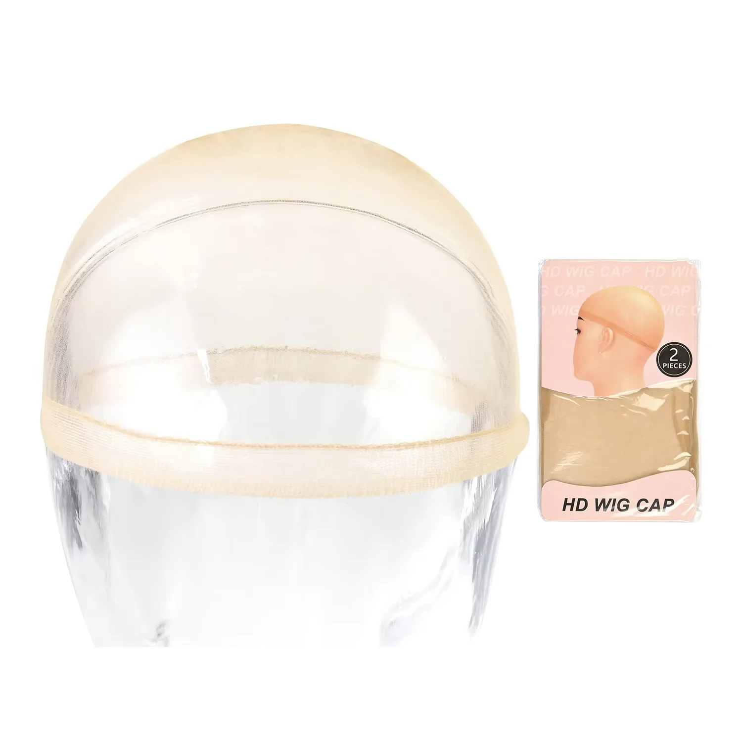 2Pcs/1Pack Wig Caps Hair Nets Thin Stocking Caps Invisible Strechable Mesh caps for Weaving Wig for Making Wigs