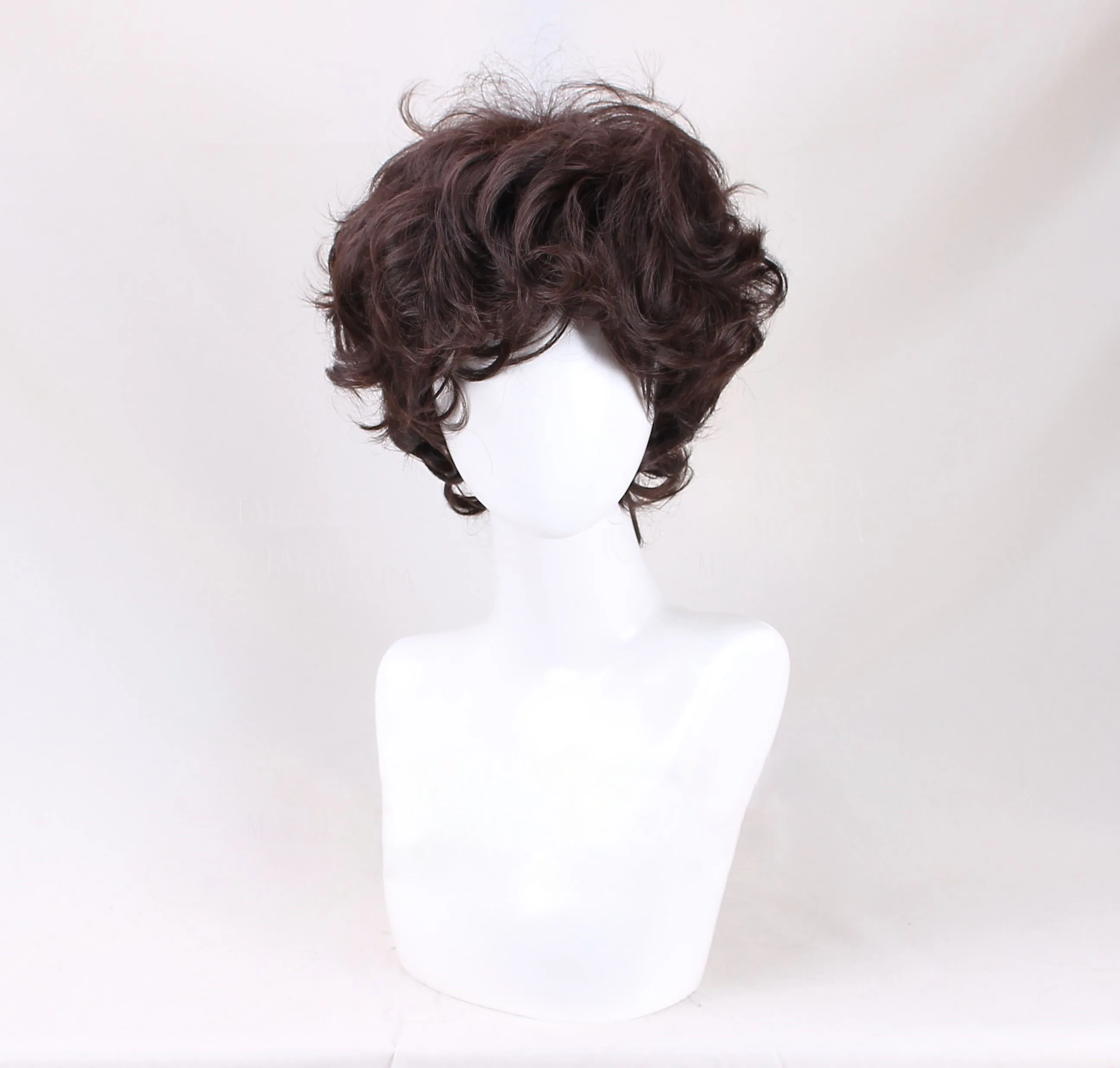 Frodo Baggins Cosplay Wig High Quality Short Brown Curly Heat