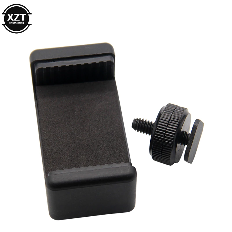 Professional 1/4 Phone Clip Holder Flash Hot Shoe Screw Universal Adapter Tripod Mount For DSLR Camera with 1/4\
