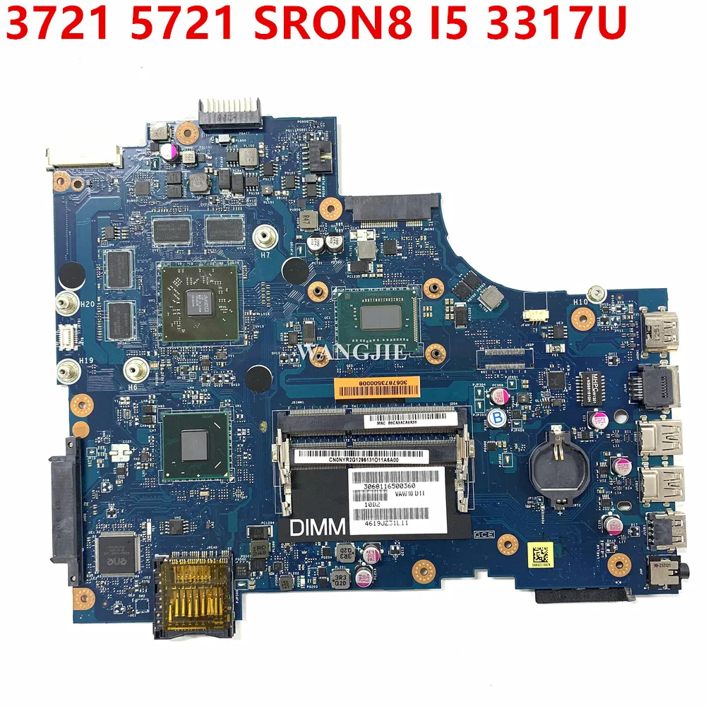 

VAW11 LA-9102P 0NYR2G для Dell Inspiron 17R-5721 3721 5721 материнская плата для ноутбука SR0N8 CN-0NYR2G 100%