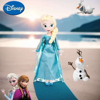40-50CM Frozen Anna Elsa Dolls Snow Queen Princess Anna Elsa Doll Toys Stuffed Frozen Plush Kids Toys Birthday Christmas Gift