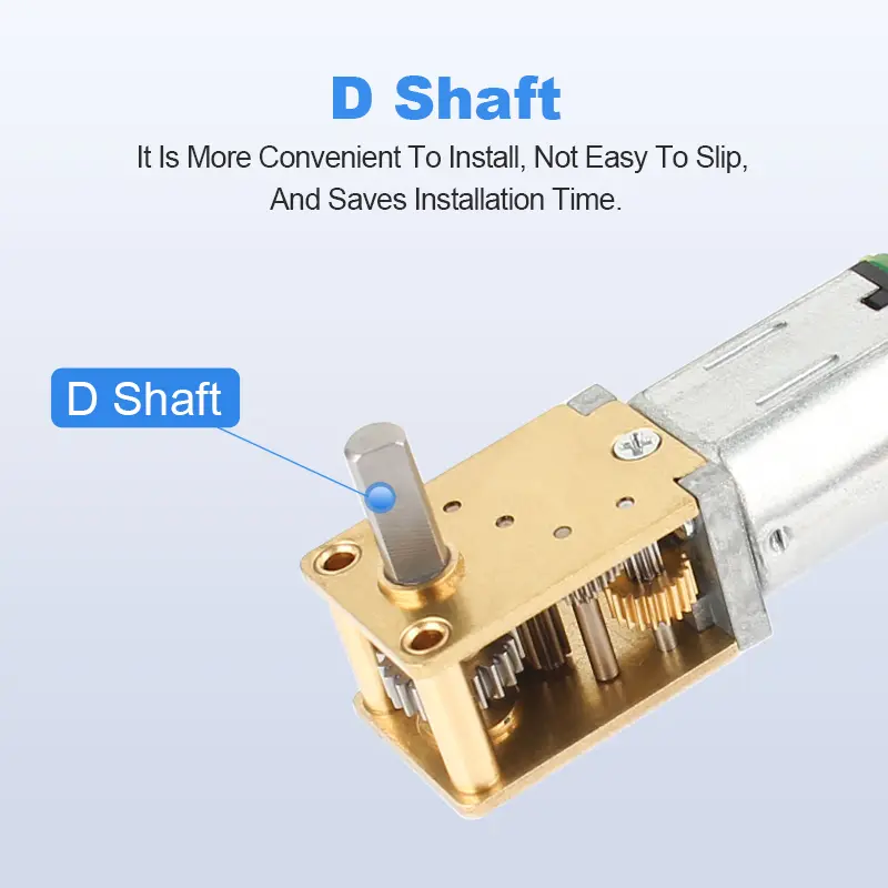 DC 3V 6V 12V N20 22rpm 550rpm Worm Gear Motor Full Metal Gearbox With 7PPR Encoder image 5