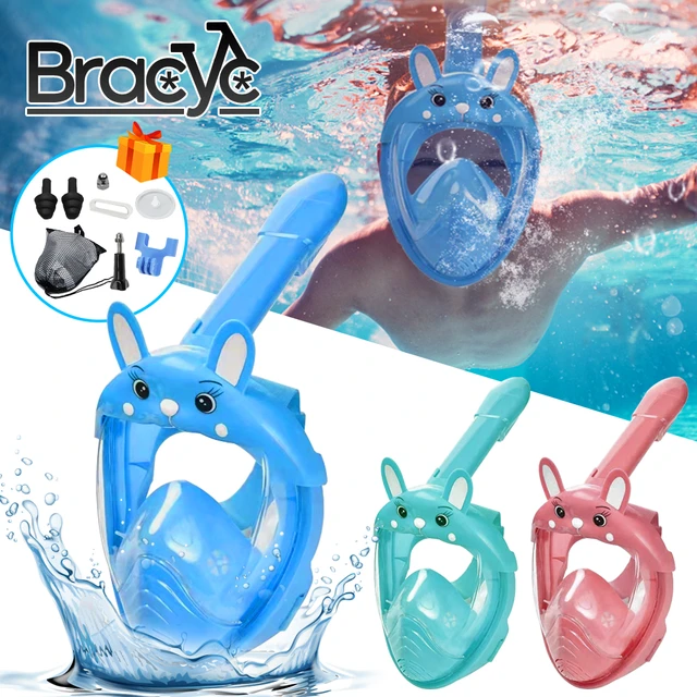 Masque intégral de plongée sous-marine pour enfant et adulte, accessoire de  natation, anti-buée, ories sûre - AliExpress