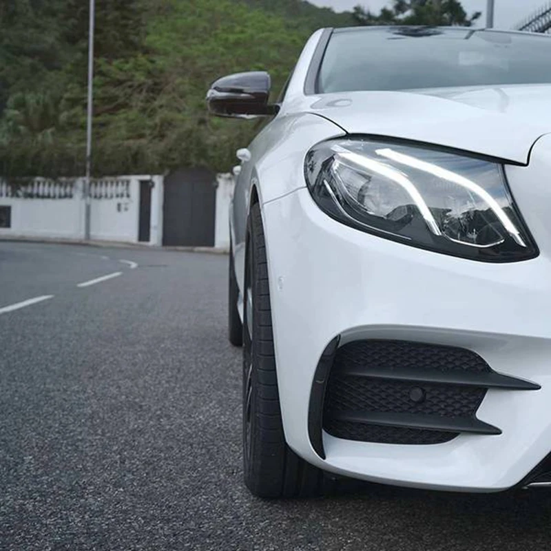 

4 шт., декоративная накладка на передний бампер для Mercedes-Benz E Class AMG E43 E63 W213 2016-2020