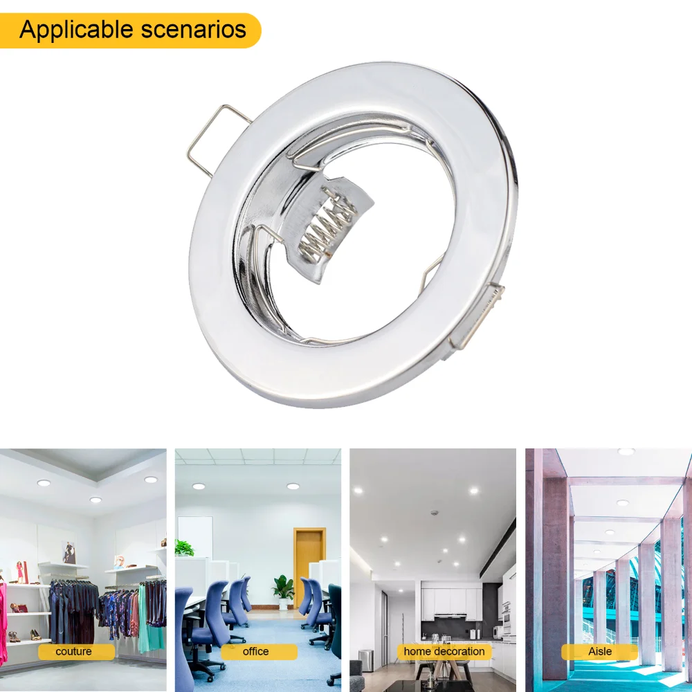 LED Ceiling Spot Light 6PCS Recessed LED Ceiling Spotlight Frame Round GU10 Fixture Holders Adjustable Spot Light Light Bases Fitting led spotlight lamp,led ceiling spot light