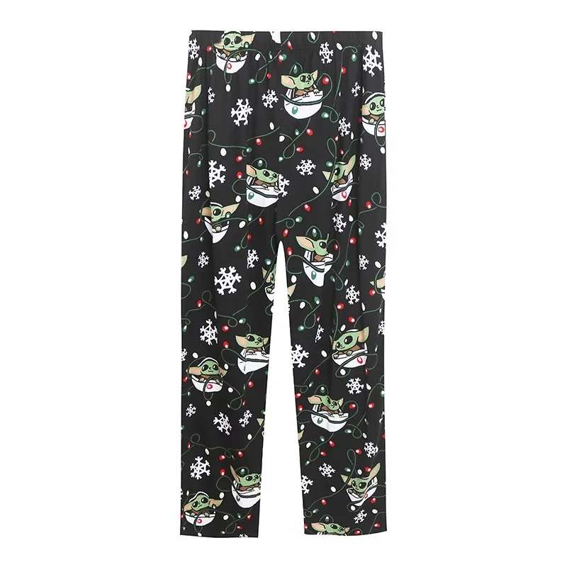 Women's Pants Cartoon Print Cute Age Elastic Waist Trousers In Autumn