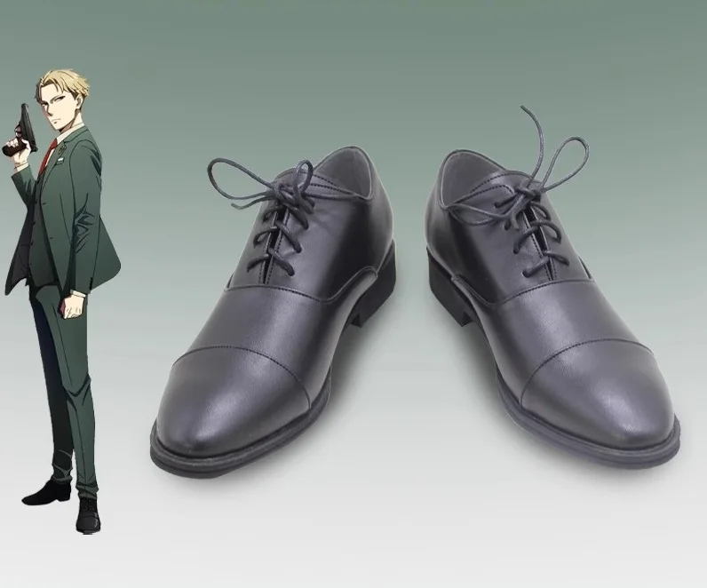 

Anime Spy X Family Loid Forger Cosplay Boots Twilight Black Shoes Men Halloween Carnival Custom Made Shoes
