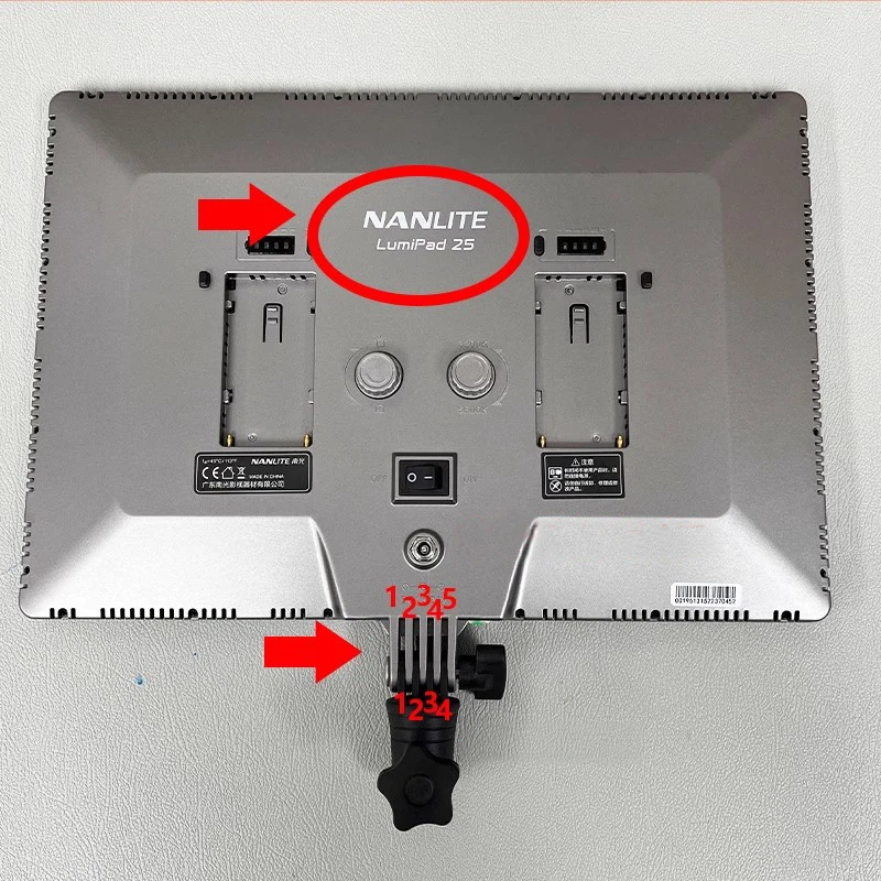 LumiPad25 LED flat panel lamp 4-fork lamp holders M6*35 screws Luxpad43H Five pronged panel foot brackets