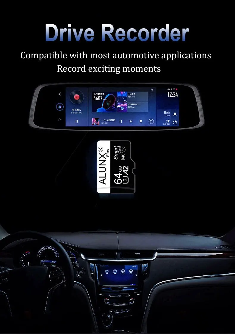 CLASS ALUNX 마이크로 TF SD 카드, 플래시 클래스 10 지지대 휴대폰 UAV 기타 카드 리더, 128GB, 64GB, 32GB, 16GB, 8G 메모리 카드