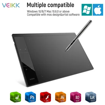 VEIKK A30 Drawing Graphic Digital Tablet Animation Writing Board 8192 Level With Battery-Free Pen 4 keys And Gesture Touch